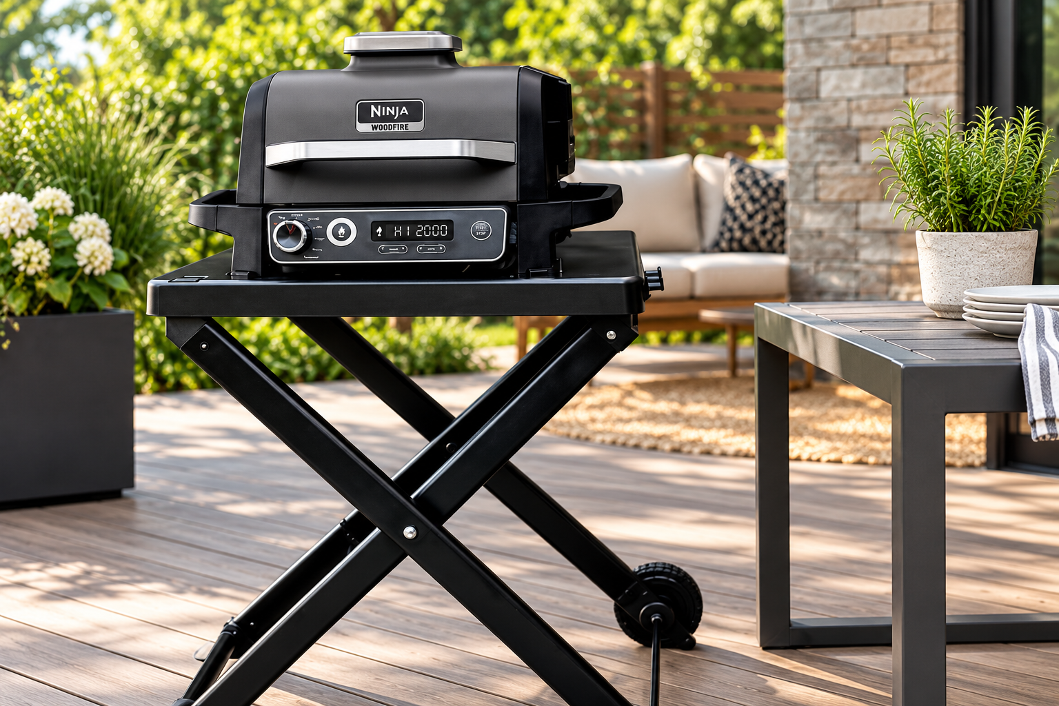 Ninja Woodfire Grill Stand for Outdoor Cooking