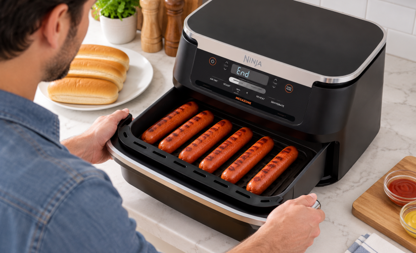 ninja air fryer hot dogs