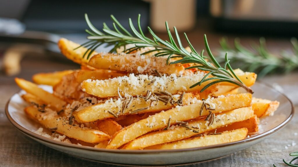 Air Fryer Garlic Rosemary Parmesan Fries