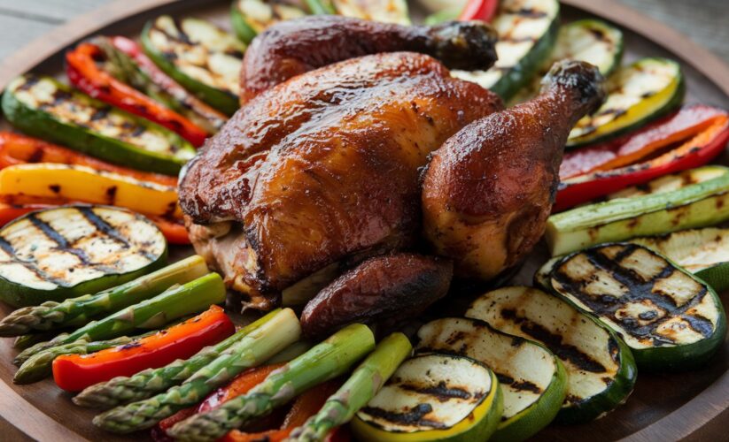 Smoked BBQ Chicken & Grilled Veggies
