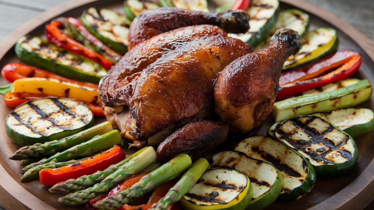 Smoked BBQ Chicken & Grilled Veggies