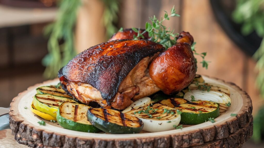 Smoked BBQ Chicken & Grilled Veggies