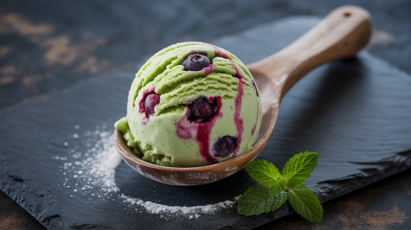 Ninja Creami Matcha Blueberry Recipe