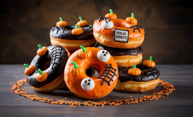 Halloween Ninja Air Fryer Donuts