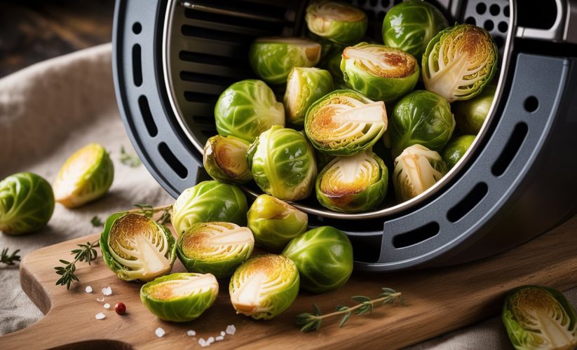 20-Minute Ninja Air Fryer Brussels Sprouts