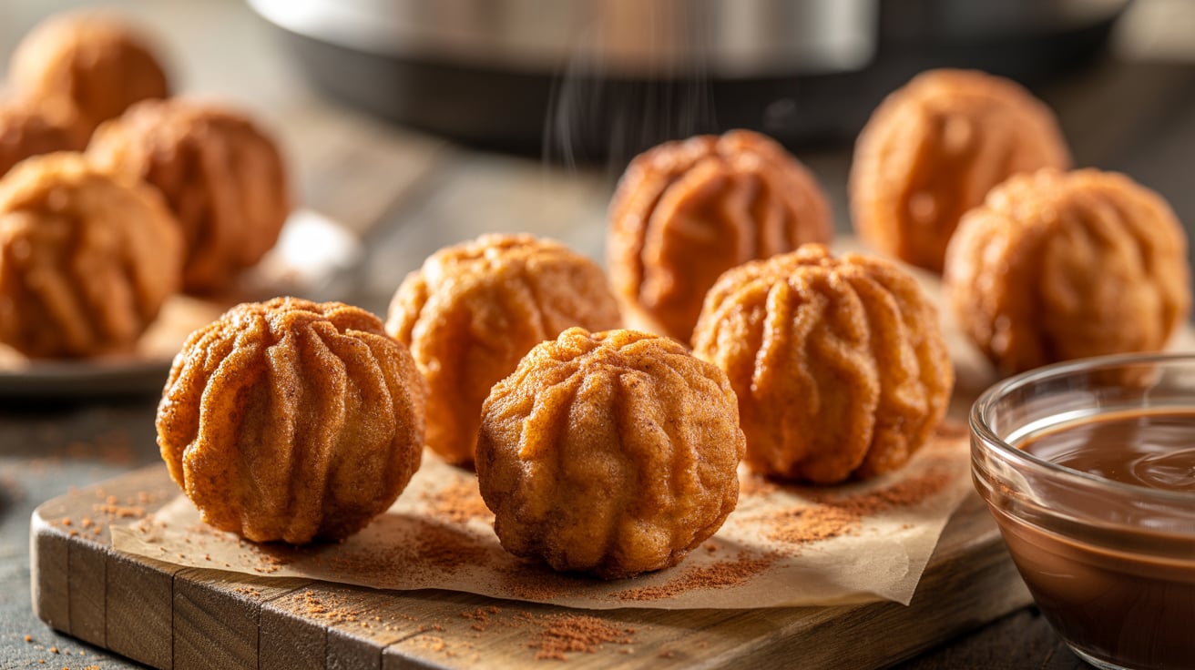 Ninja Air Fryer churro donut holes