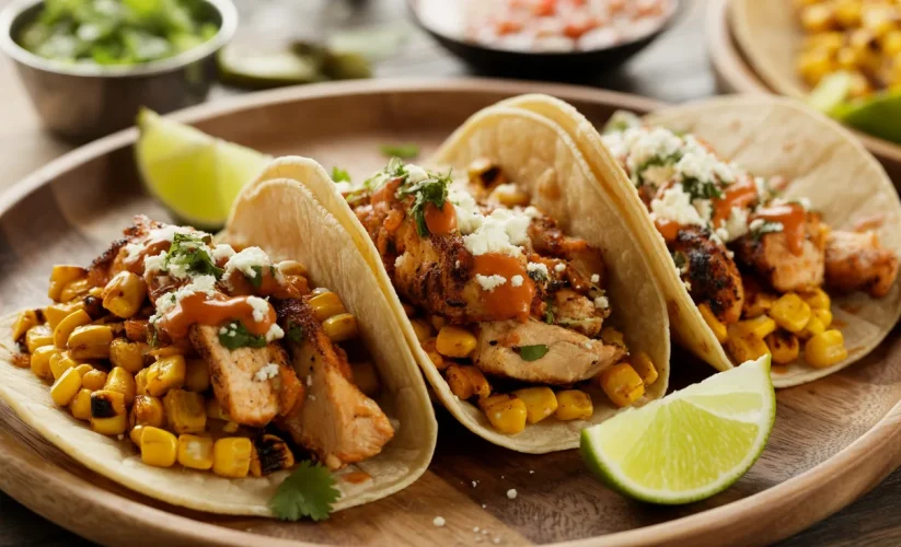 Woodfire Street Corn Chicken Tacos