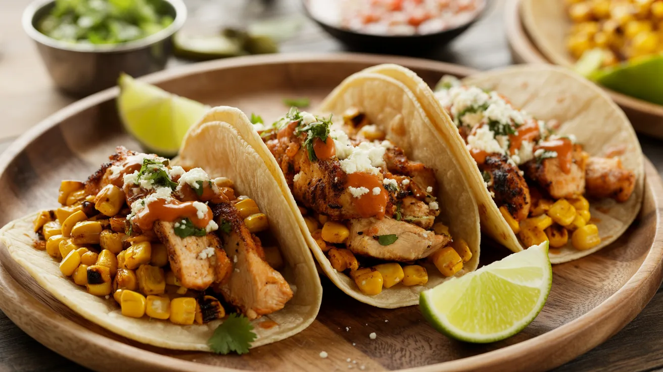 Woodfire Street Corn Chicken Tacos