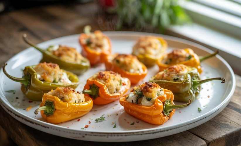 Ninja Air fryer stuffed mini peppers