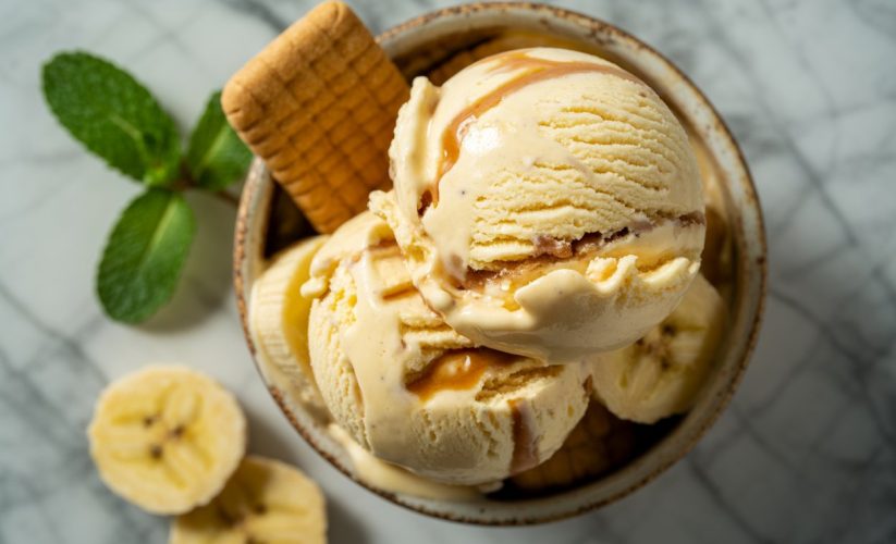 Banana Pudding Protein Ice Cream with Ninja CREAMi