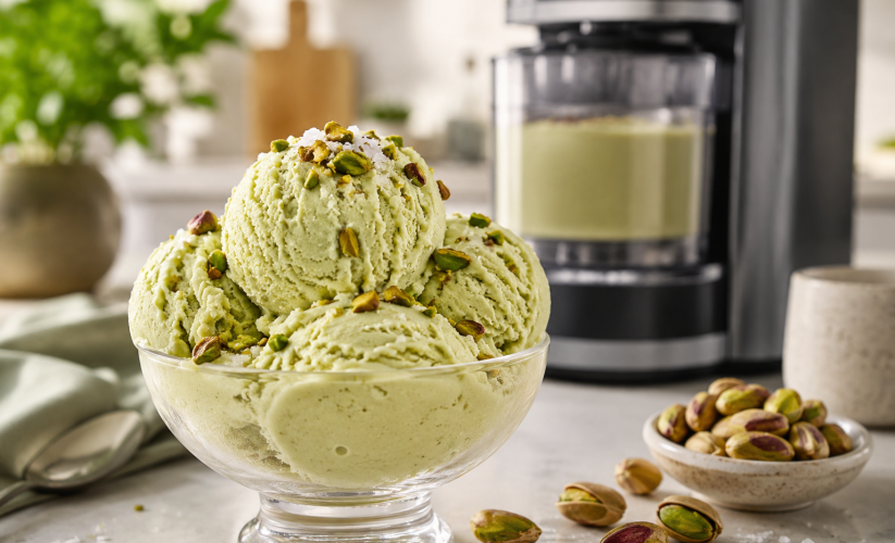 Ninja Creami Salted Pistachio Protein Gelato