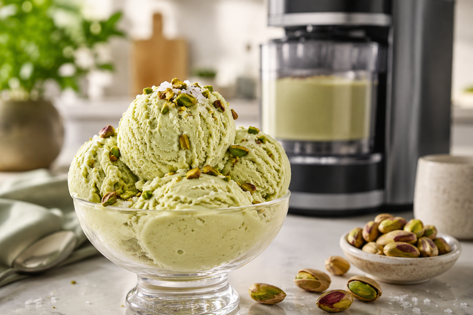 Ninja Creami Salted Pistachio Protein Gelato