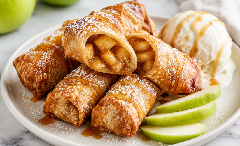 Ninja Air Fryer Apple Pie Egg Rolls