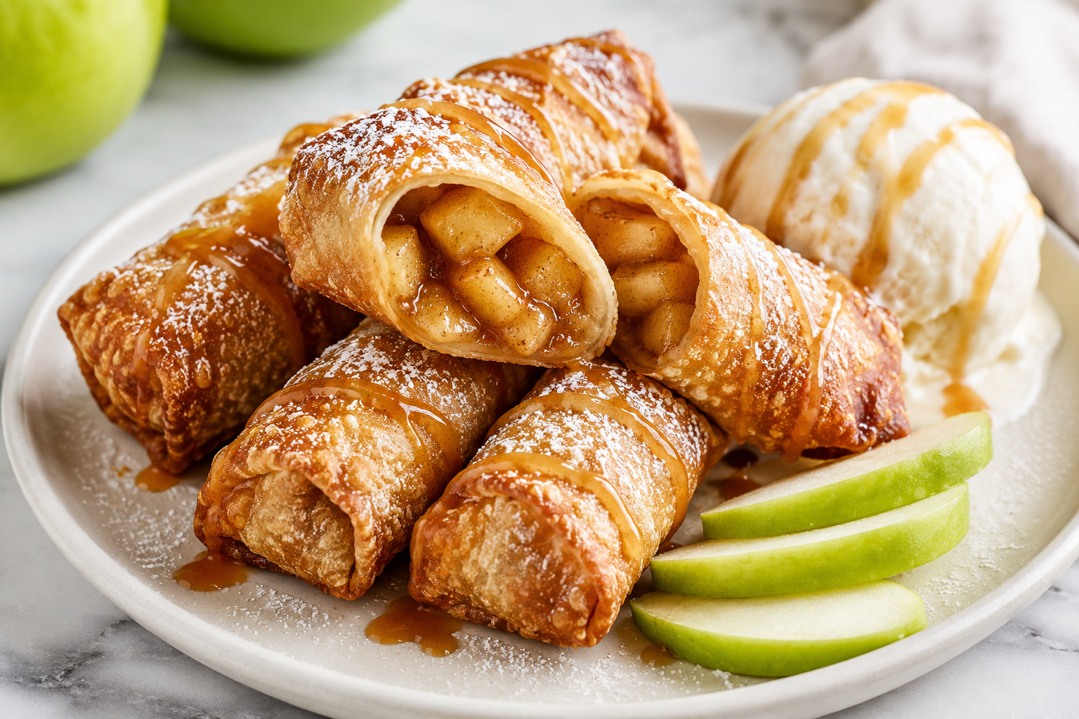 Ninja Air Fryer Apple Pie Egg Rolls