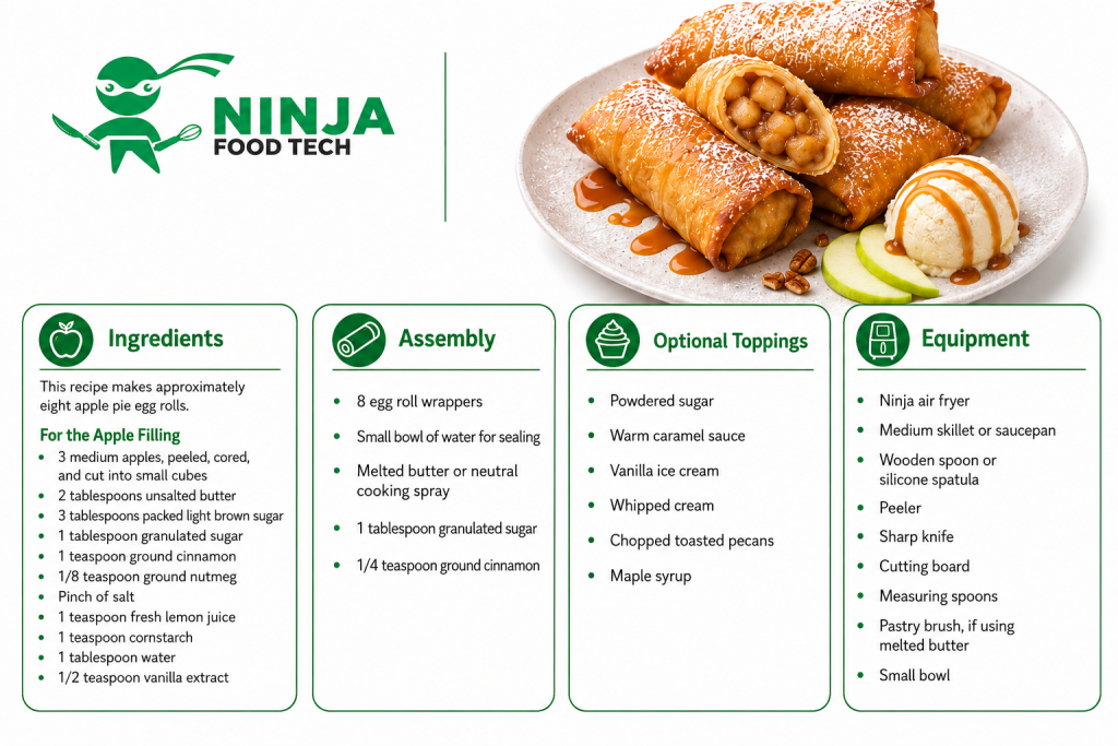 Ninja Air Fryer Apple Pie Egg Rolls Ingredients