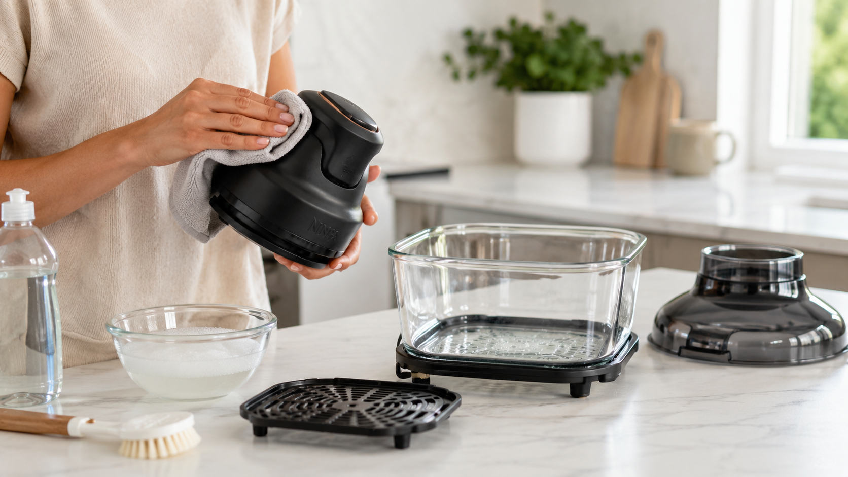 how to clean Ninja Crispi