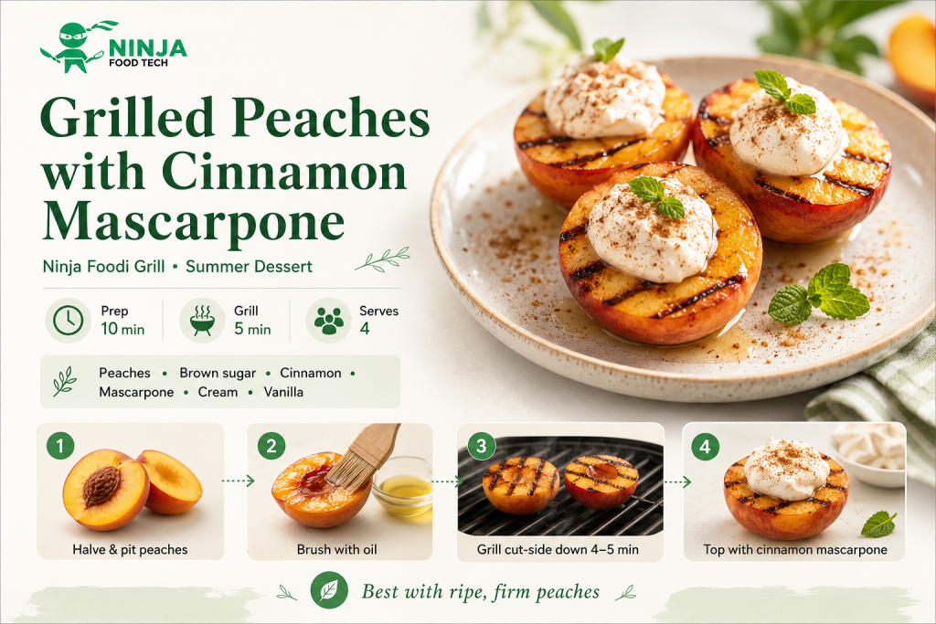 Grilled Peaches with Cinnamon Mascarpone