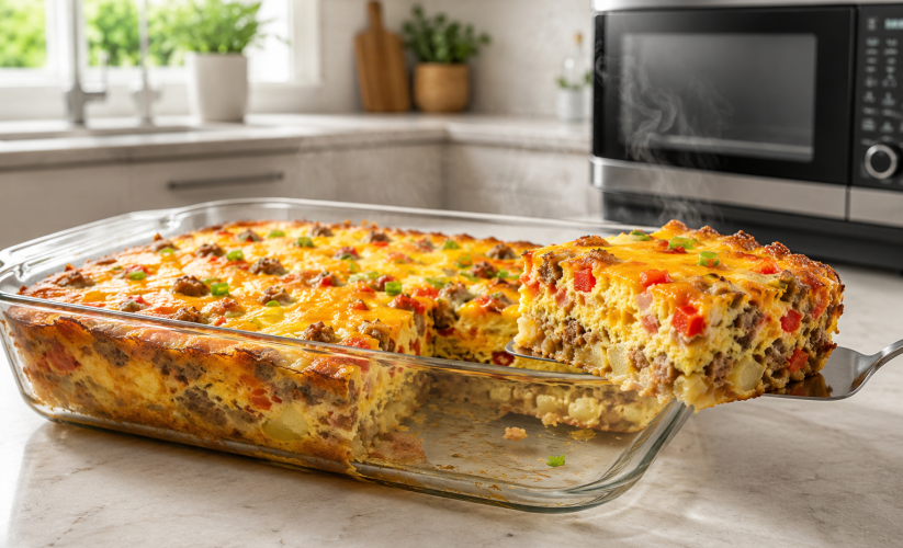 Ninja CRISPi Microwave Breakfast Casserole