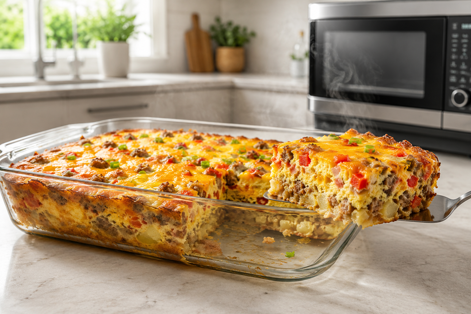 Ninja CRISPi Microwave Breakfast Casserole
