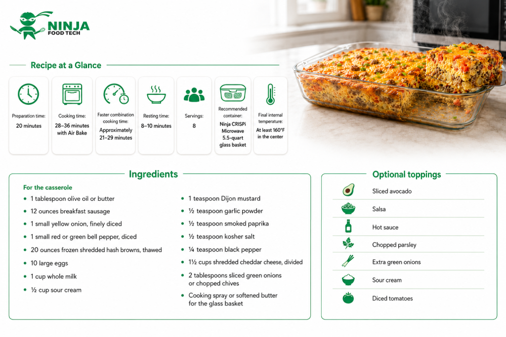 Ninja CRISPi Microwave Breakfast Casserole